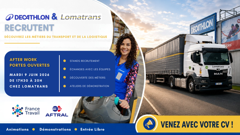 Afterwork Portes Ouvertes : Lomatrans & Decathlon recrutent !